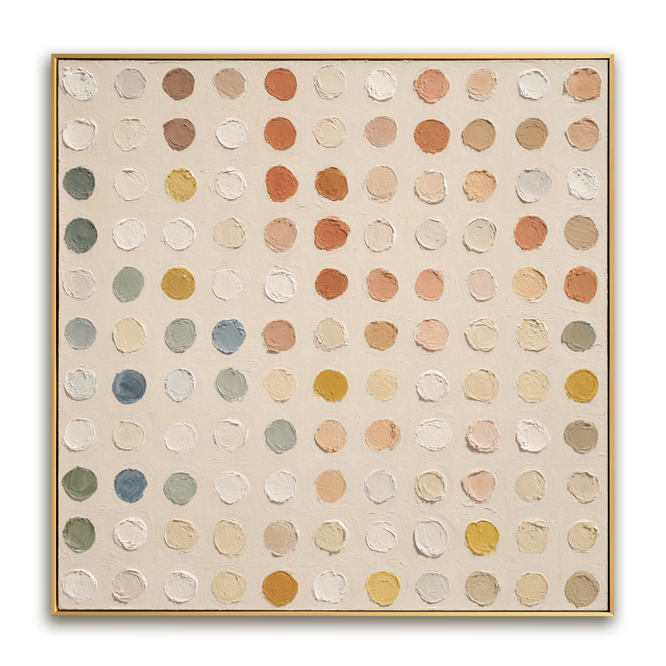 Earthbound Notes – Textured Abstract Dot Painting#CI260470