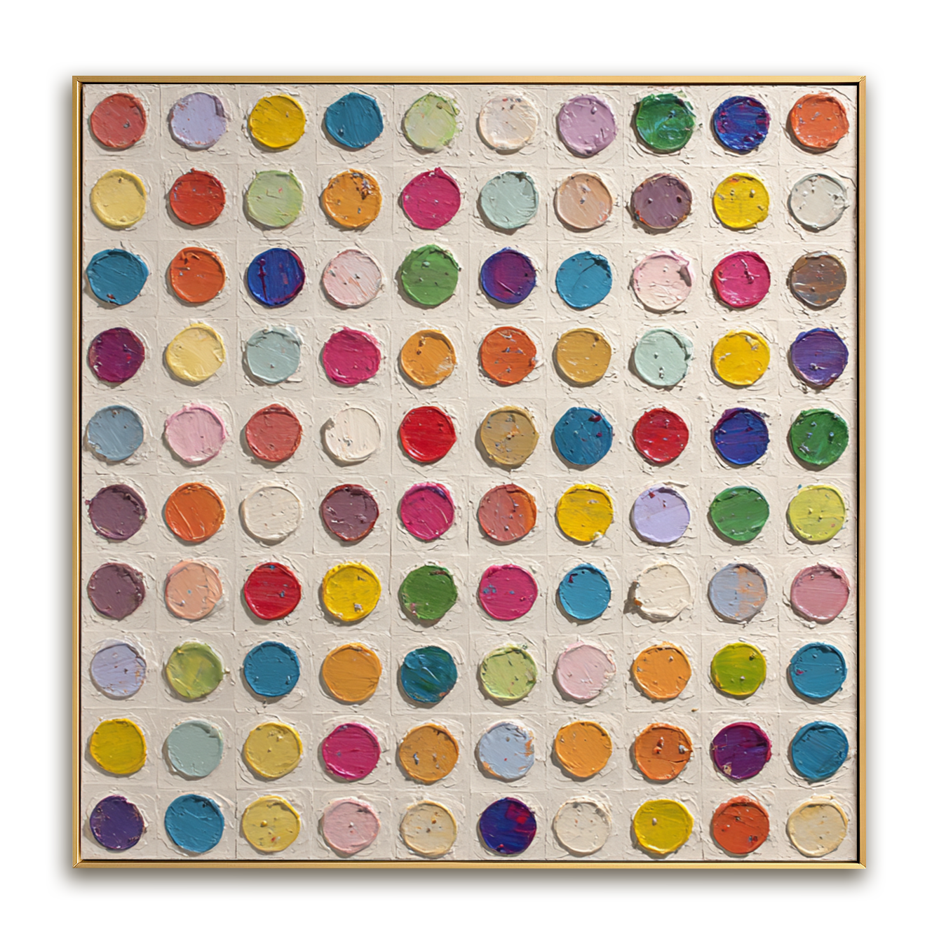 Color Parade – Colorful Textured Abstract Dot Painting#CI260471