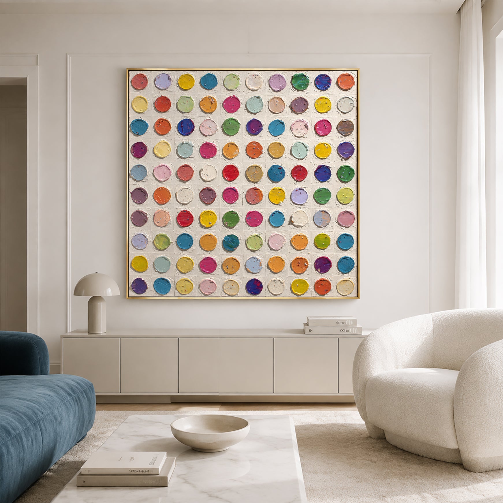 Color Parade – Colorful Textured Abstract Dot Painting#CI260471