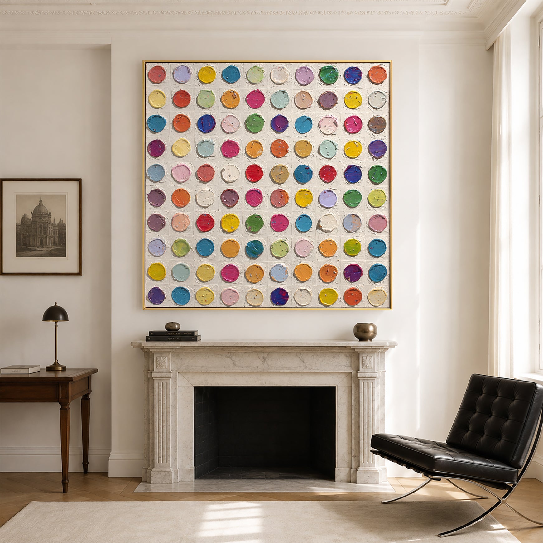 Color Parade – Colorful Textured Abstract Dot Painting#CI260471