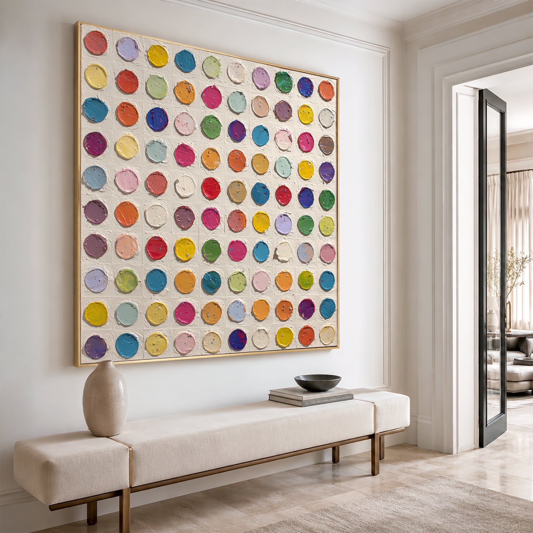 Color Parade – Colorful Textured Abstract Dot Painting#CI260471