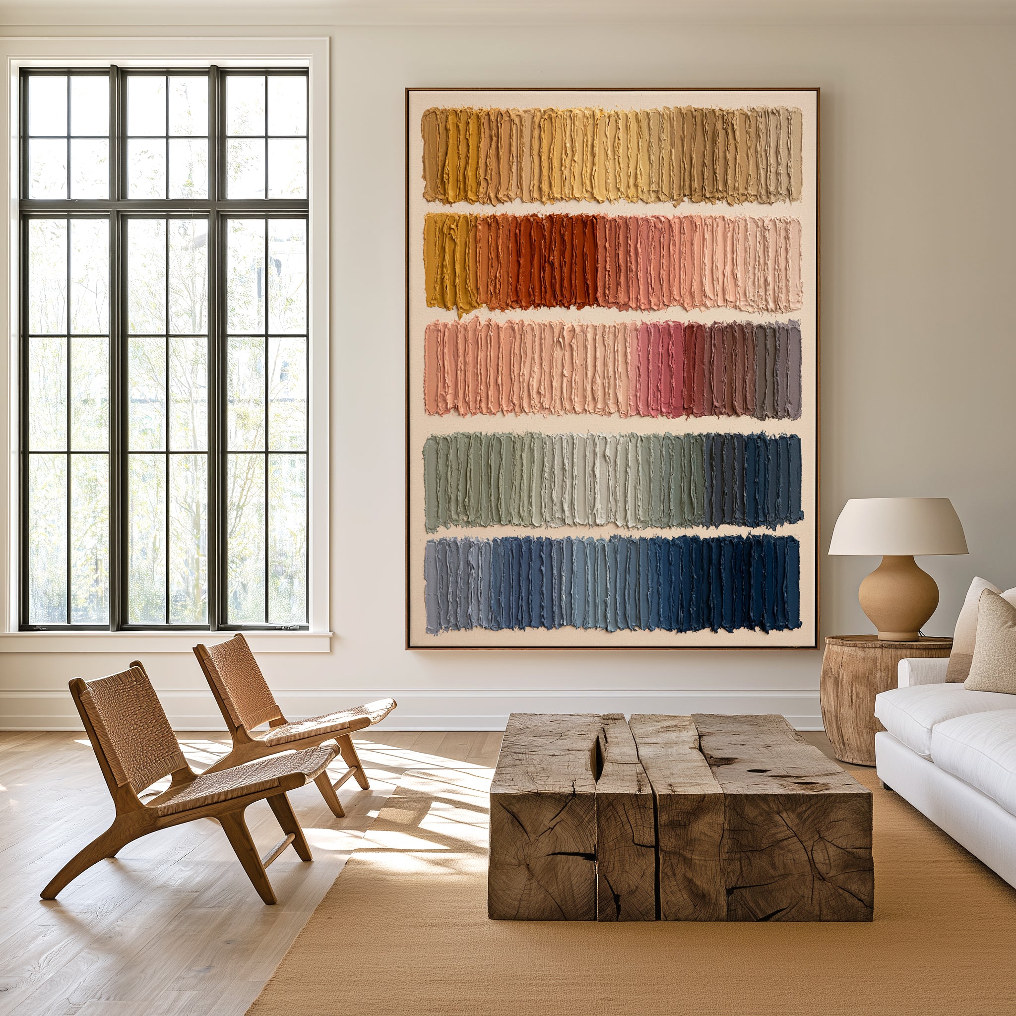 Chromatic Layers – Textured Color Block Abstract Painting