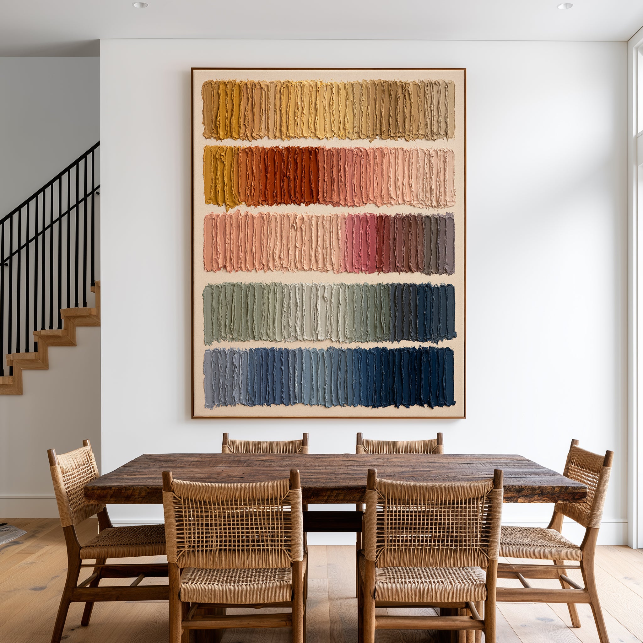 Chromatic Layers – Textured Color Block Abstract Painting