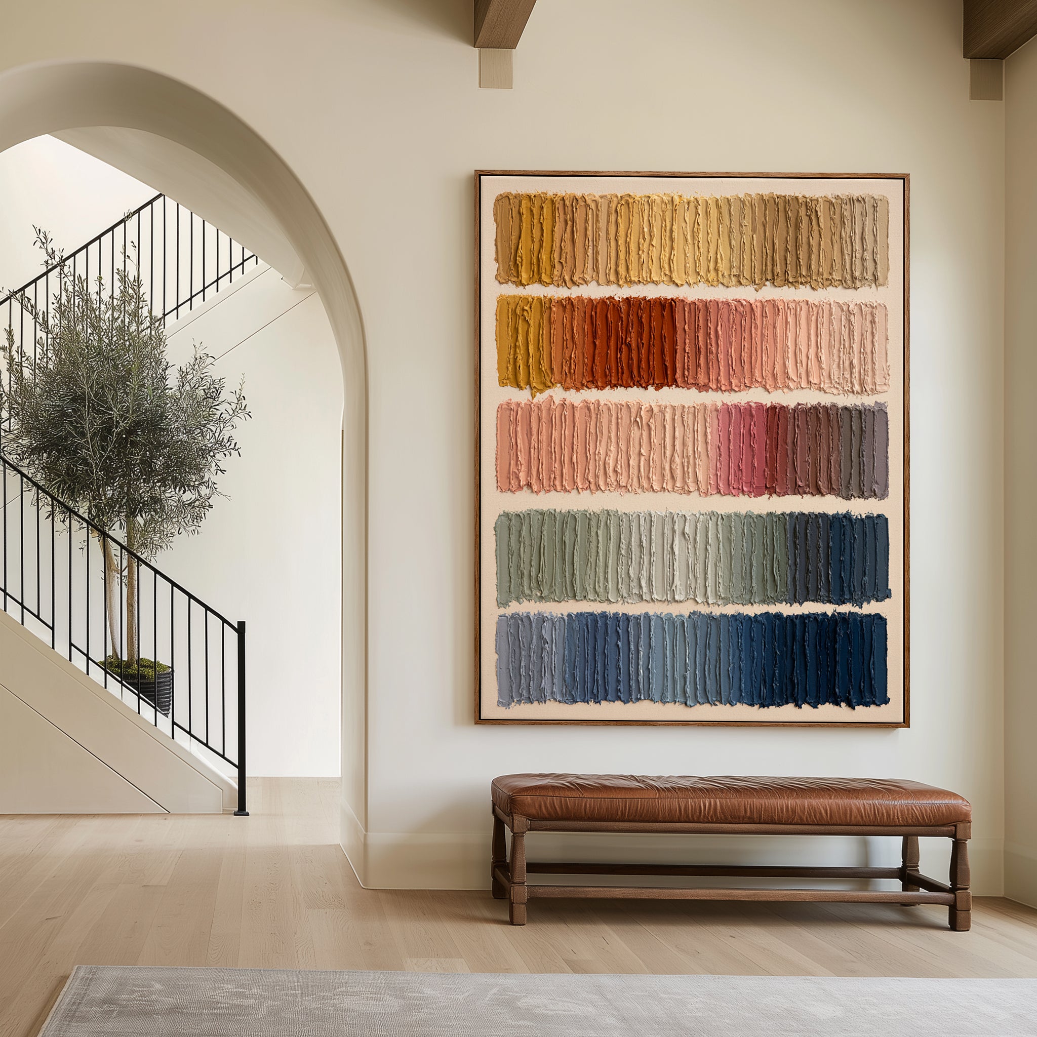 Chromatic Layers – Textured Color Block Abstract Painting