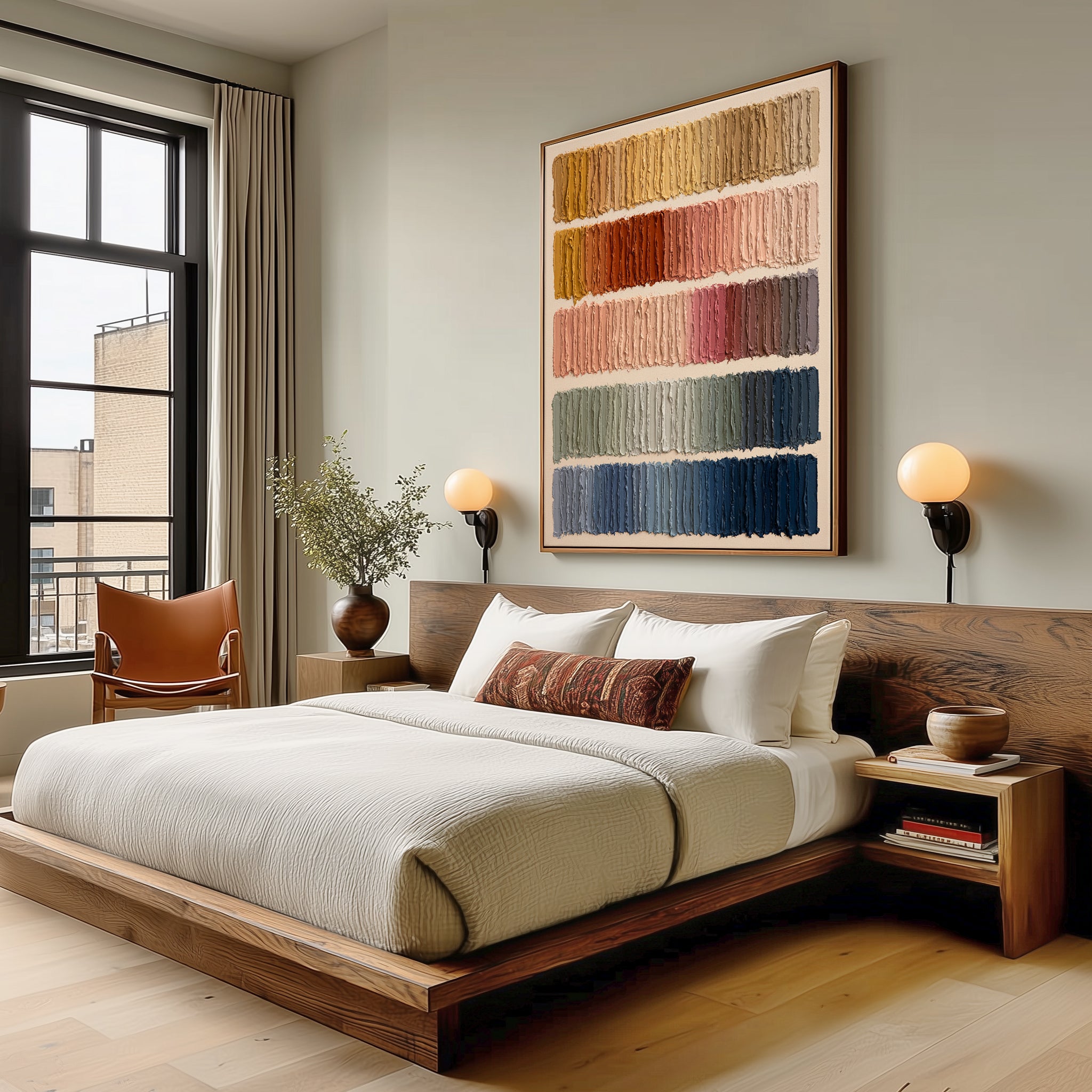 Chromatic Layers – Textured Color Block Abstract Painting