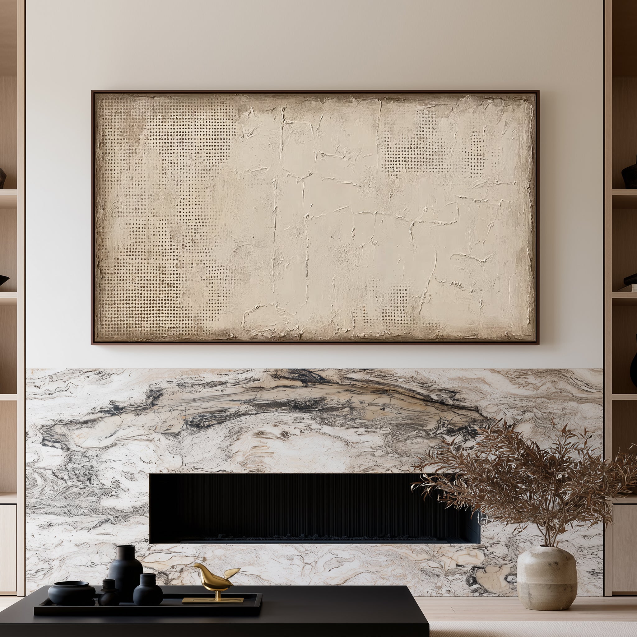 Quiet Imprint – Neutral Textured Abstract Wall Art#CI260475