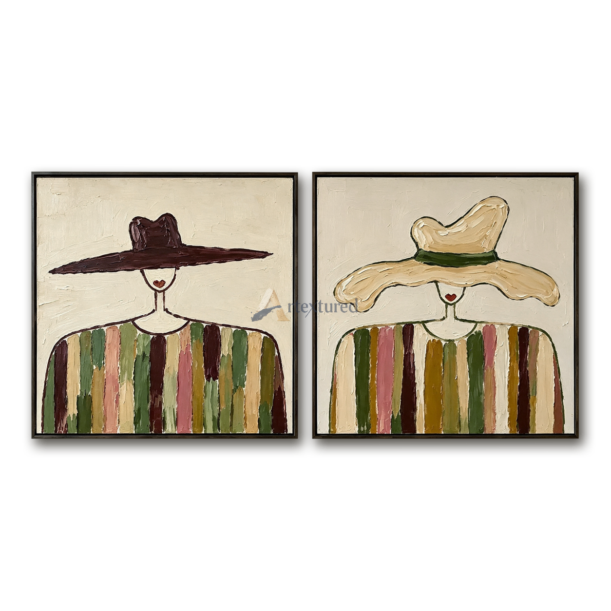 Prairie Pair – Colorful Cowgirl Portrait Art Set#CI260487