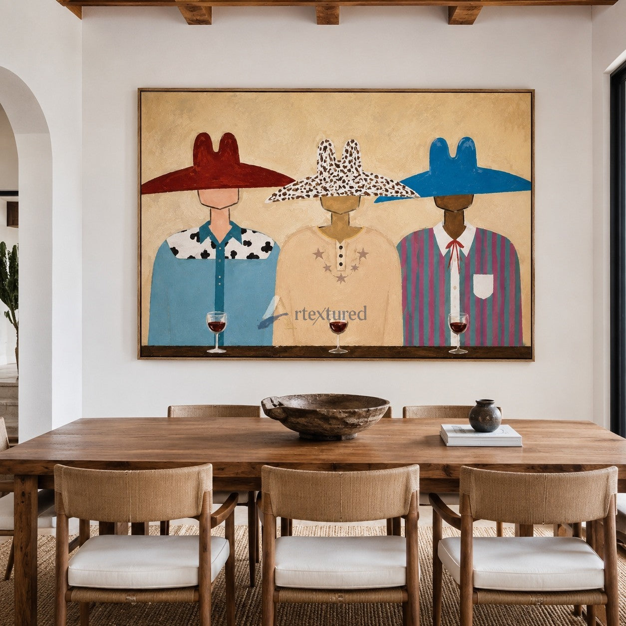 One More Round – Colorful Western Bar Folk Art#CI260493