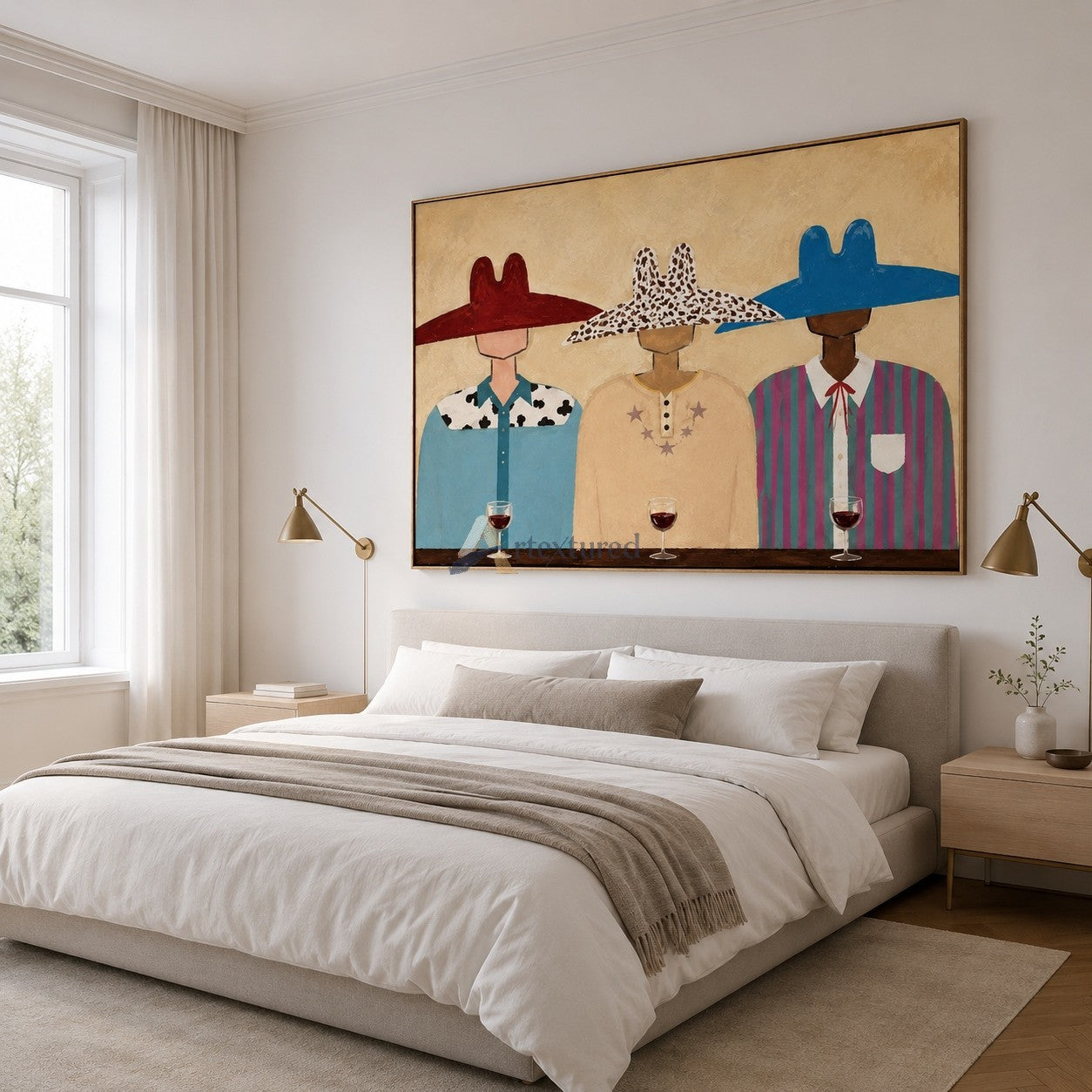 One More Round – Colorful Western Bar Folk Art#CI260493