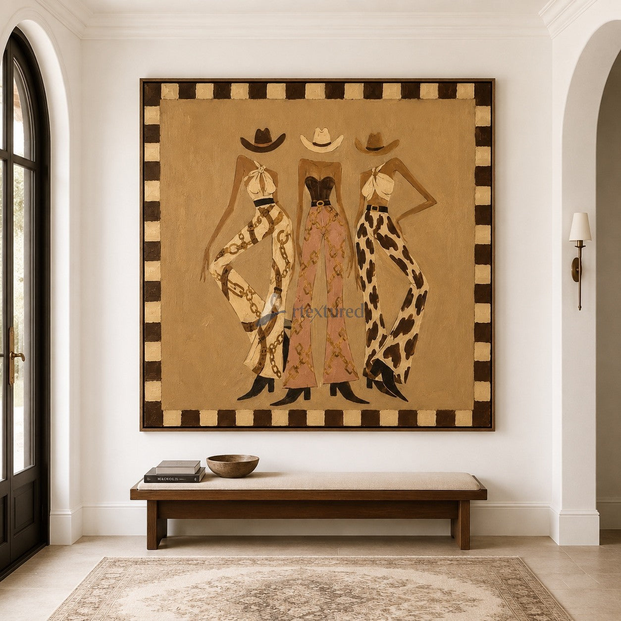Cowgirl Trio – Vintage Western Fashion Painting#CI260495