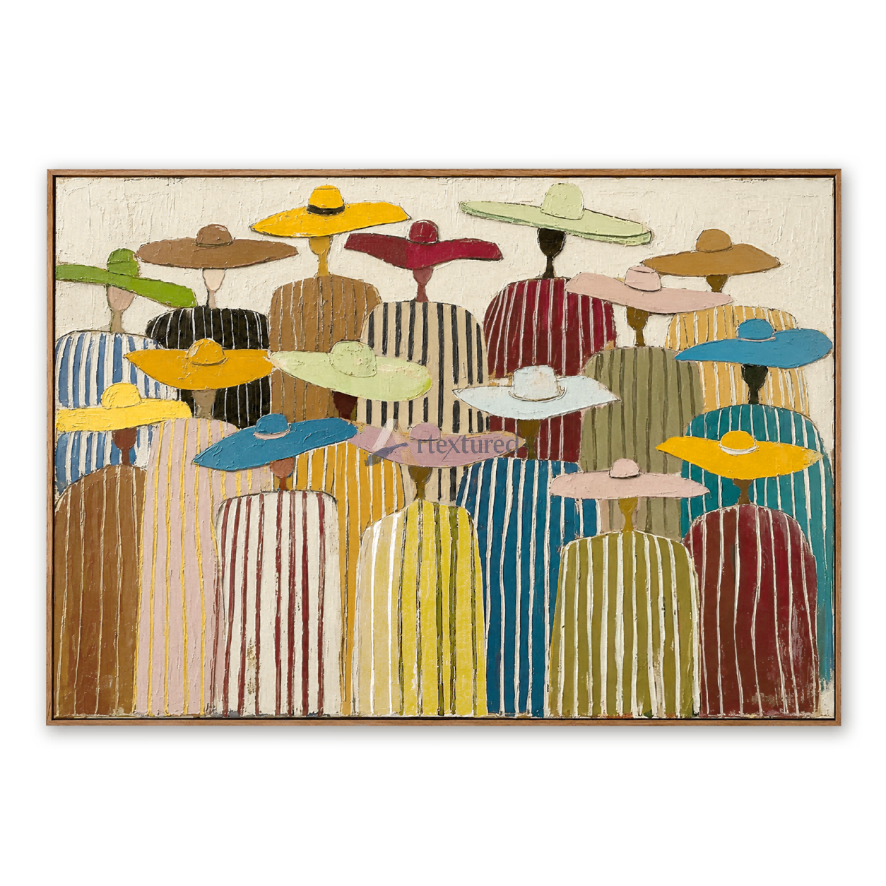 Gathered in Color – Textured Southwest Folk Art Painting#CI260496