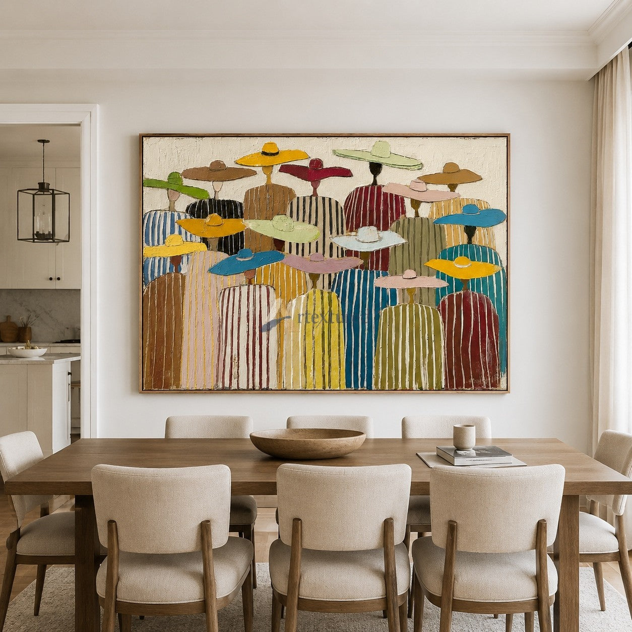 Gathered in Color – Textured Southwest Folk Art Painting#CI260496