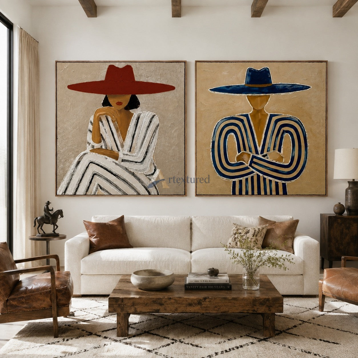 Under the Brim – Western Fashion Portrait Art Set#CI260498