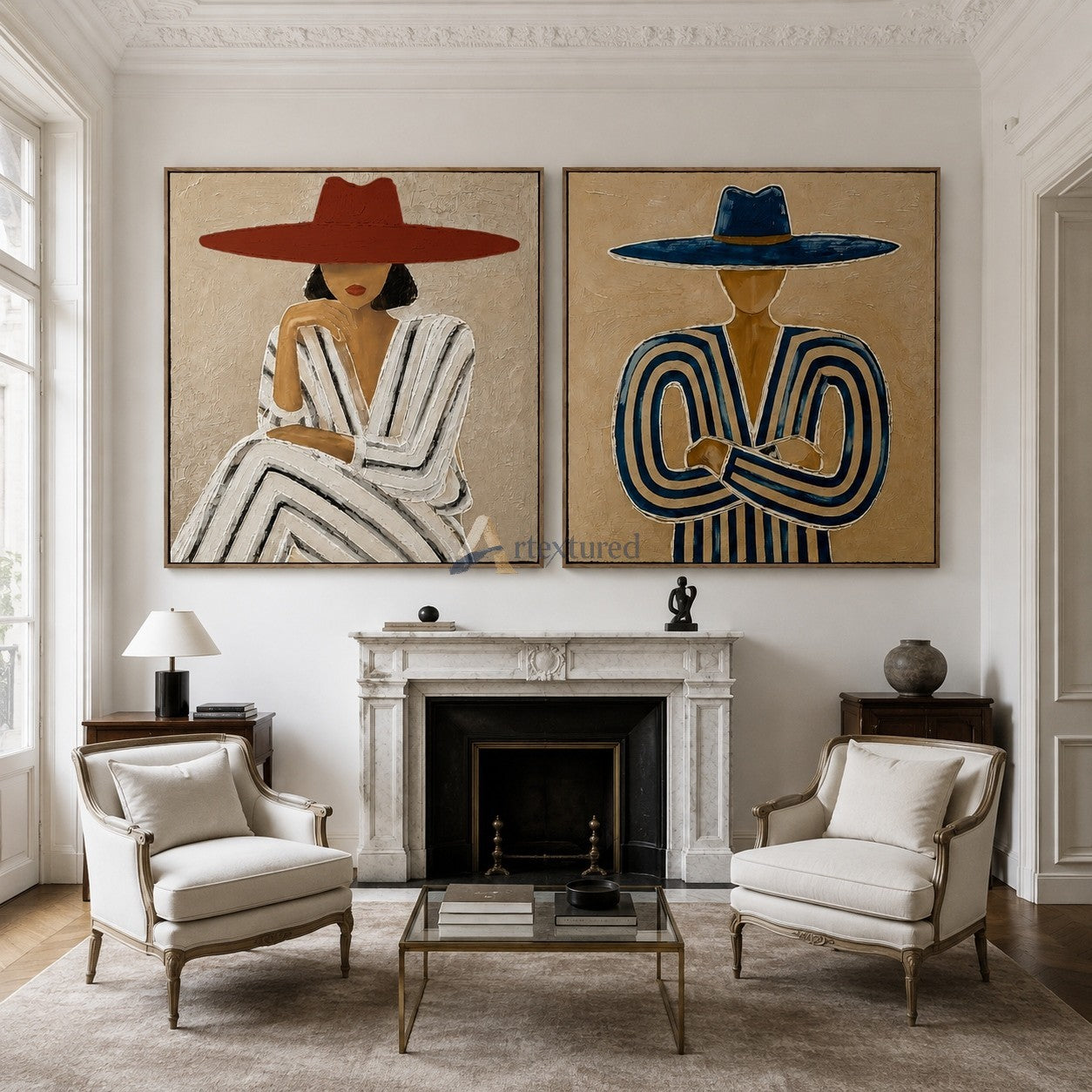 Under the Brim – Western Fashion Portrait Art Set#CI260498