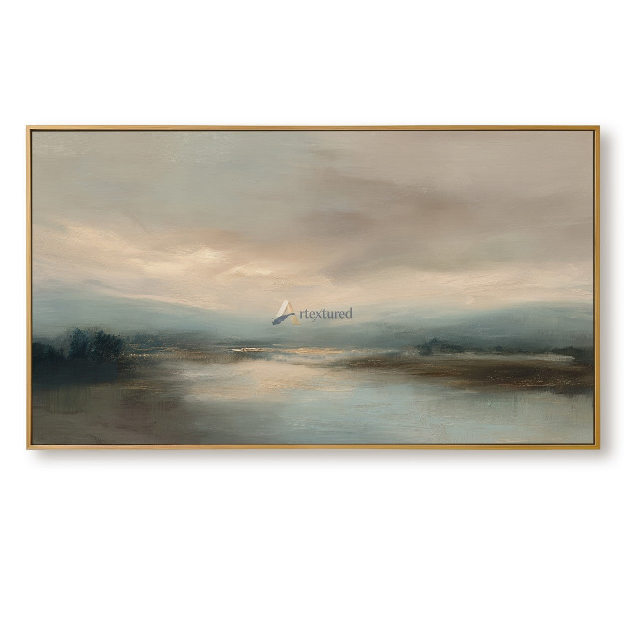 Quiet Passage – Soft Blue Mist Landscape Oil Painting#CI260531