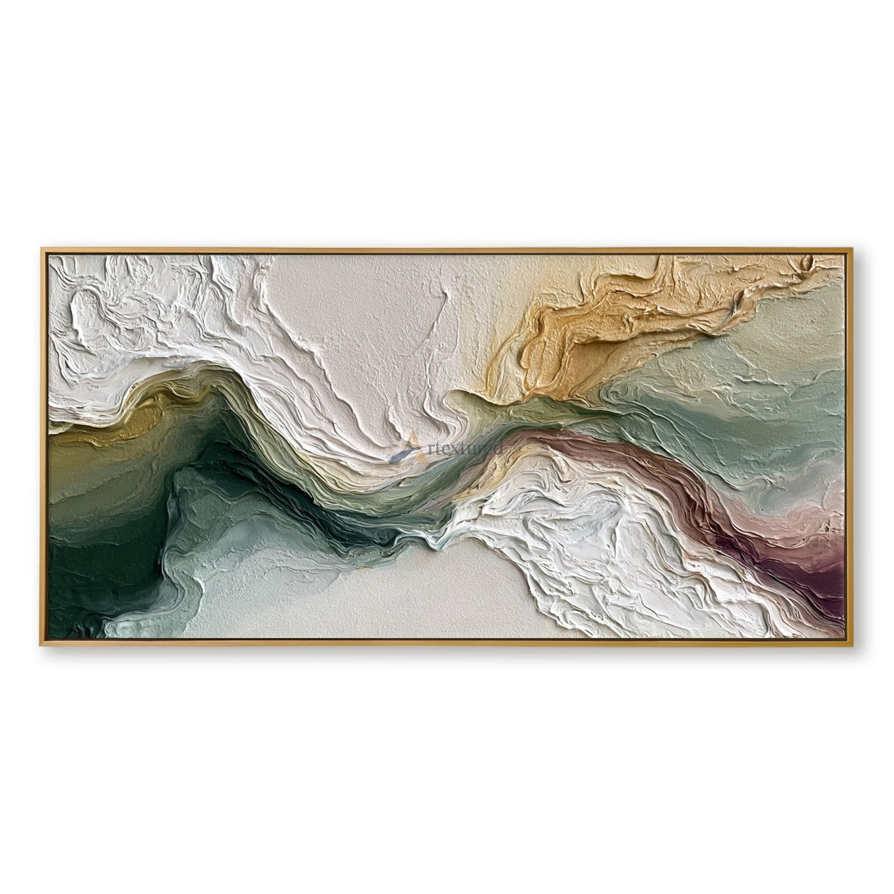 Ethereal Current – Textured Organic Abstract Oil Painting#CI260533