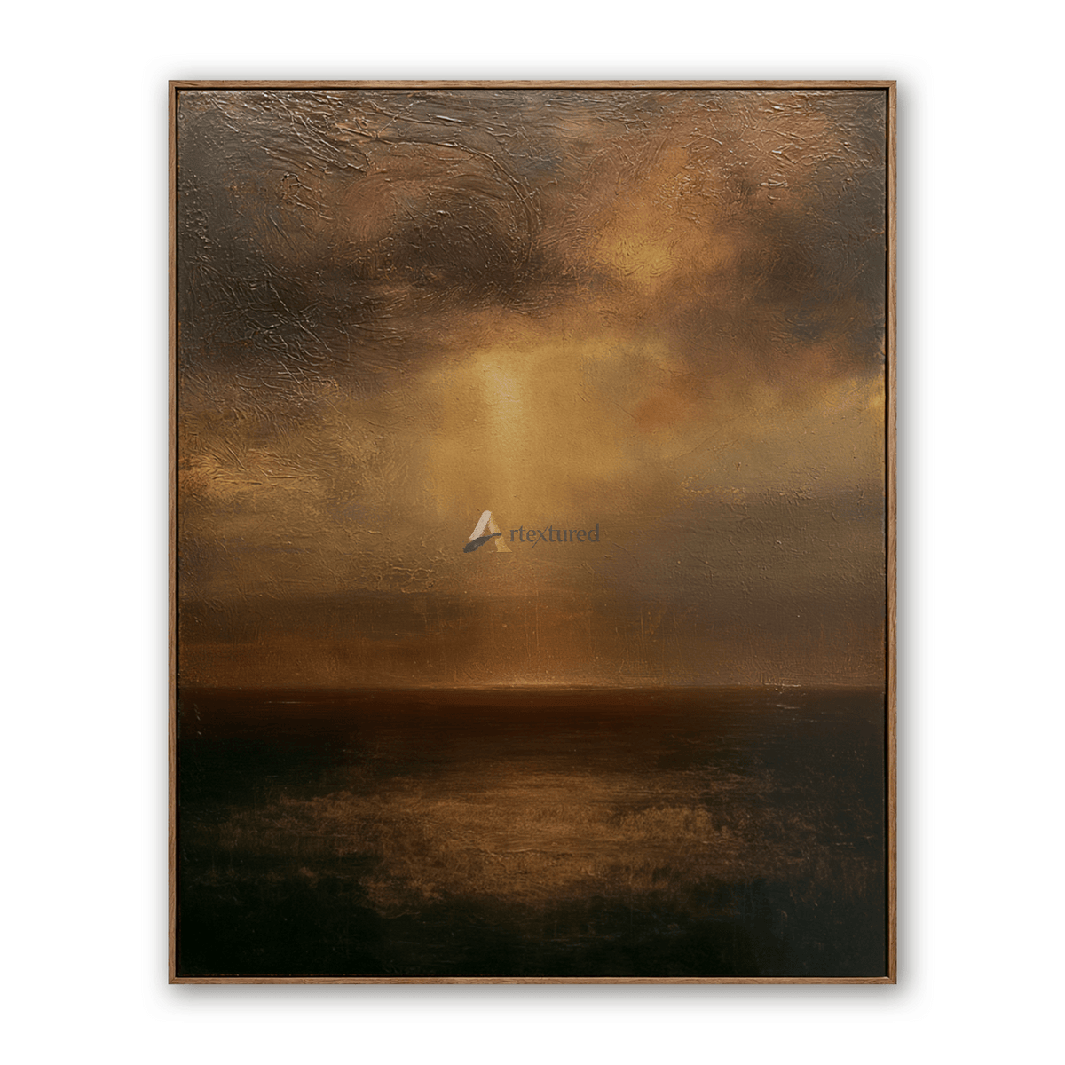 Amber Abstract Landscape Wall Art – Dusk Glow#CI260632