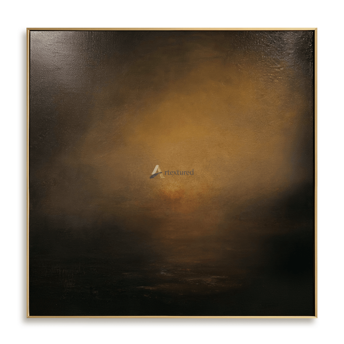 Amber and Black Abstract Wall Art – Last Light#CI260634