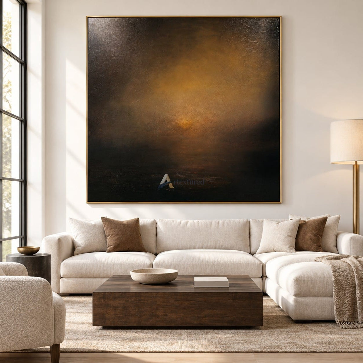 texture Amber and Black Abstract Wall Art – Last Light#CI260634