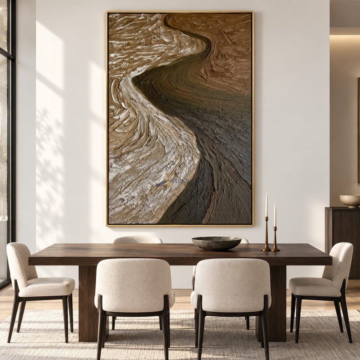 Earth Tone Abstract Wall Art – Canyon Curves#CI260636