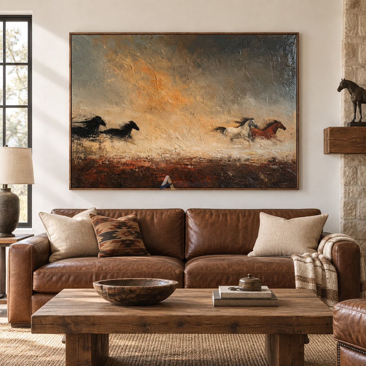 Western Running Horse Wall Art – Across the Open Ground#CI260642