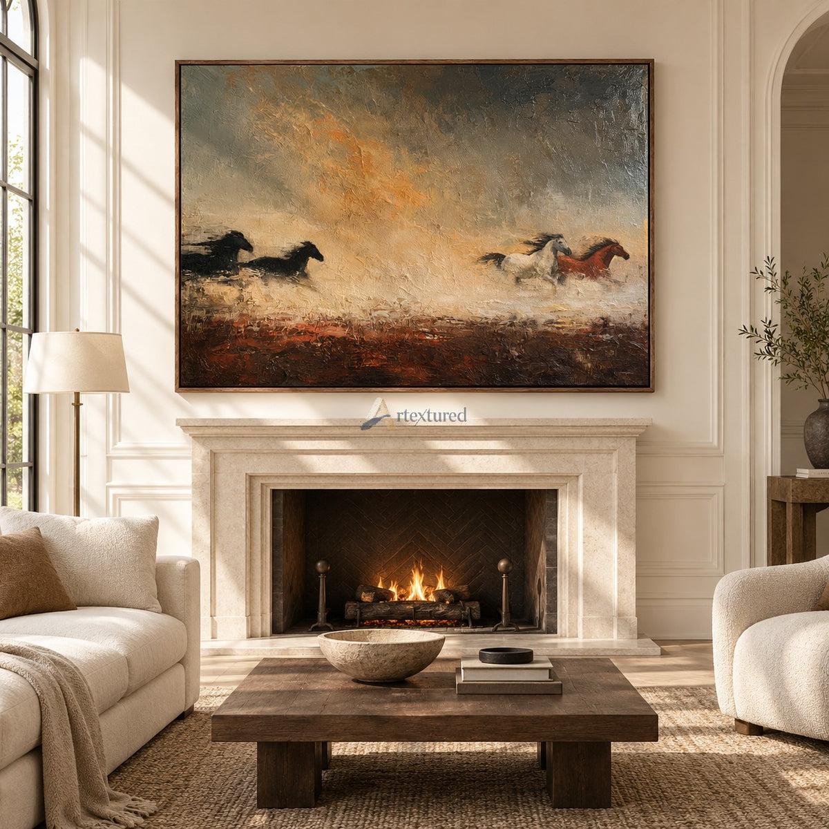 Western Running Horse Wall Art – Across the Open Ground#CI260642