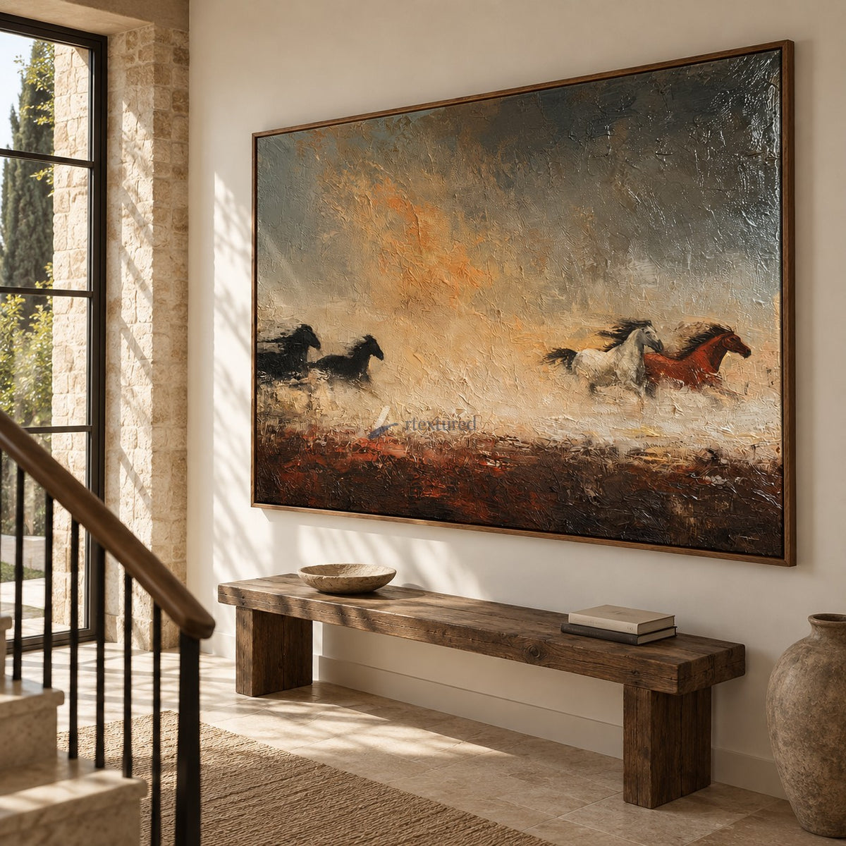 Western Running Horse Wall Art – Across the Open Ground#CI260642