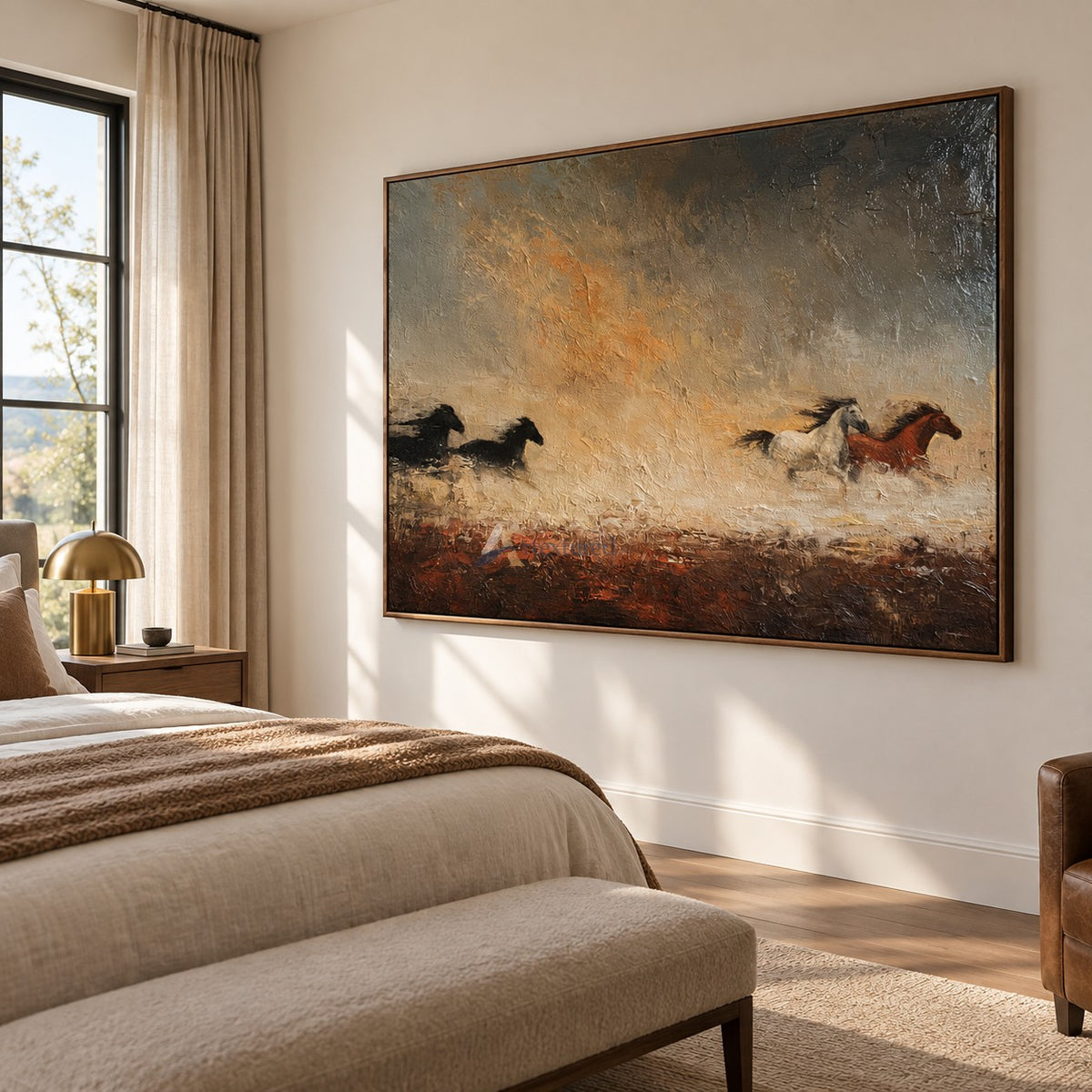 Western Running Horse Wall Art – Across the Open Ground#CI260642
