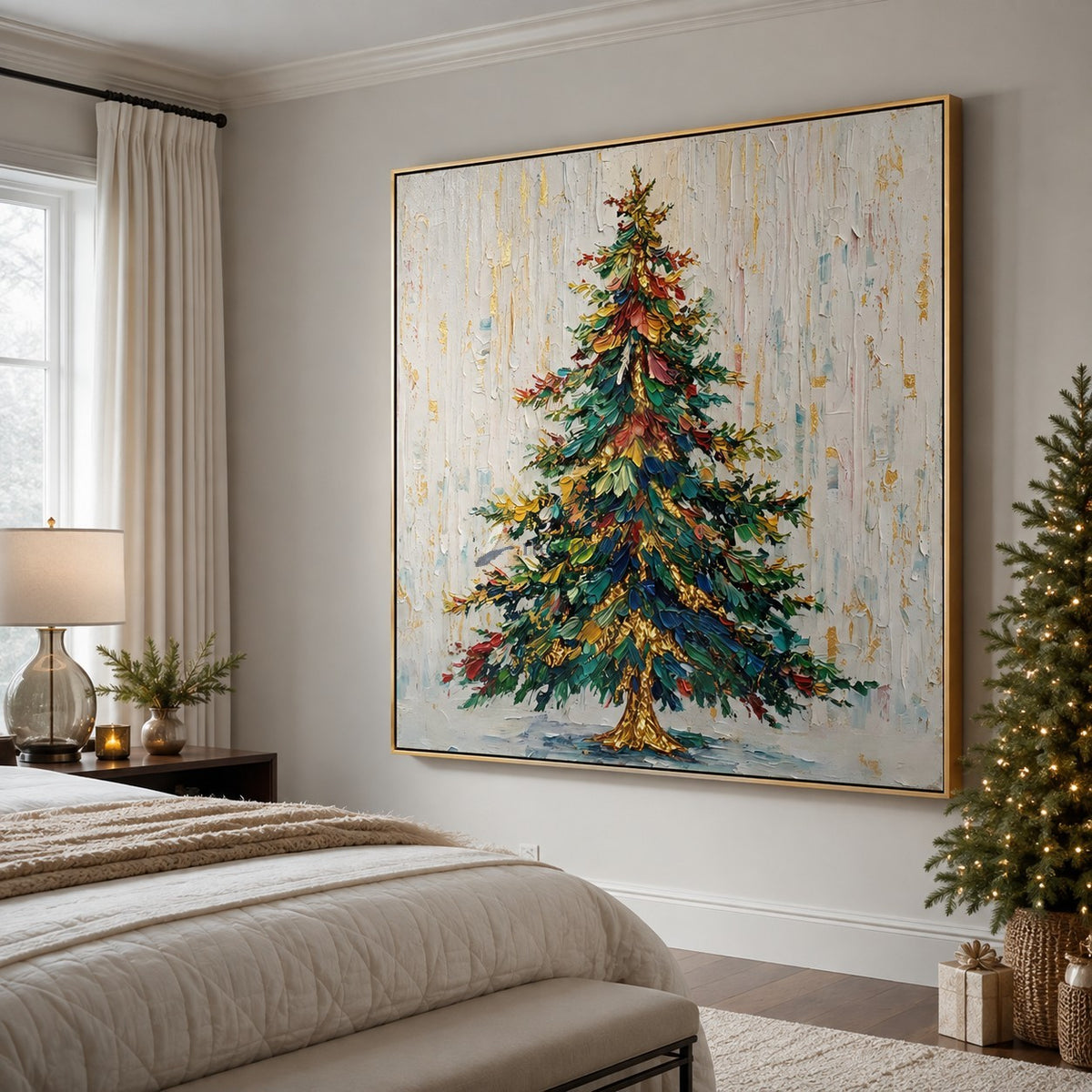 Colorful Christmas Tree Wall Art – Holiday Evergreen#CI260645