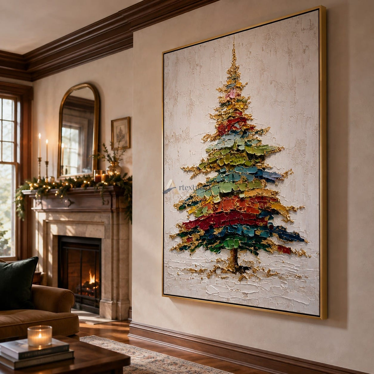Modern Christmas Tree Wall Art – Layers of Color#CI260652