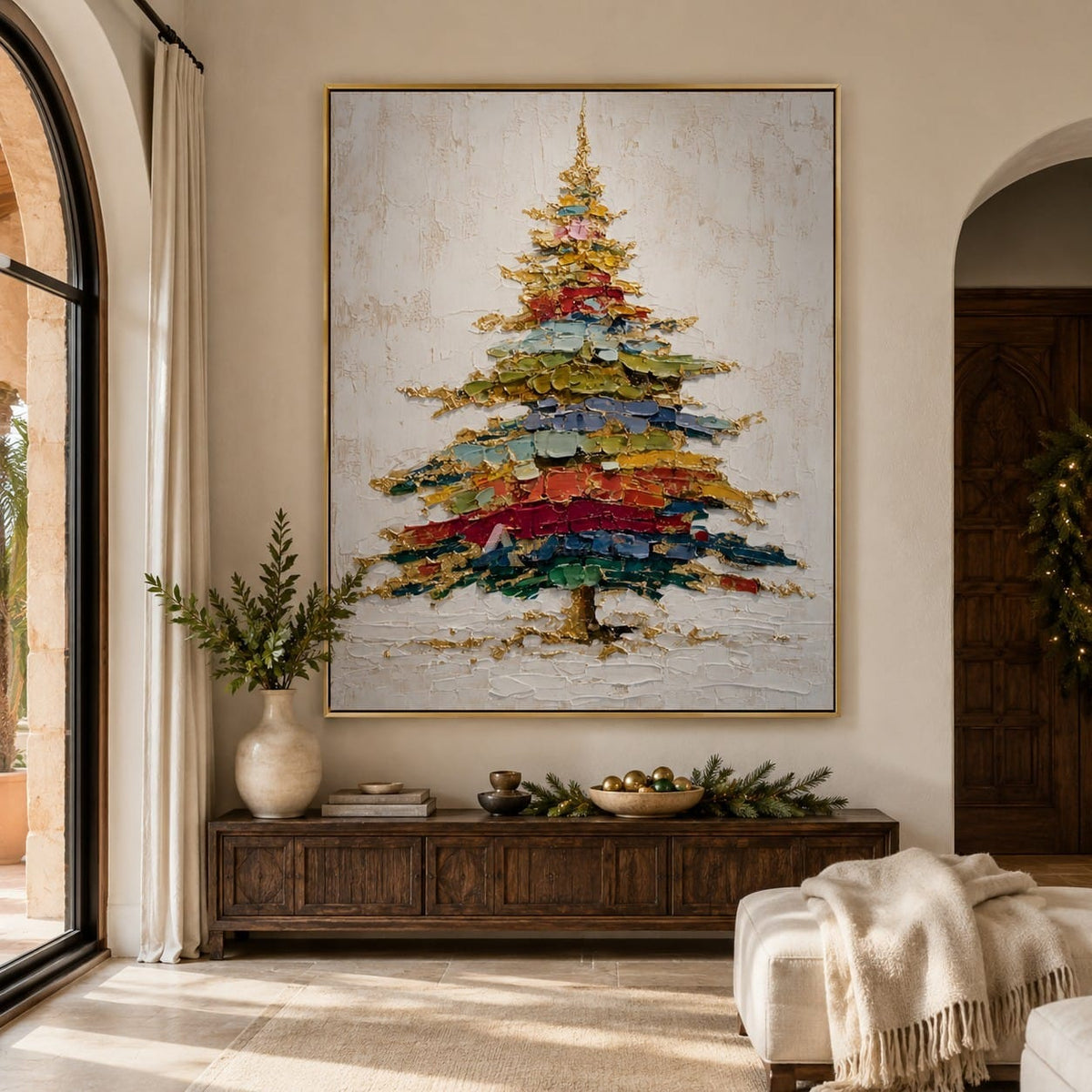 Modern Christmas Tree Wall Art – Layers of Color#CI260652