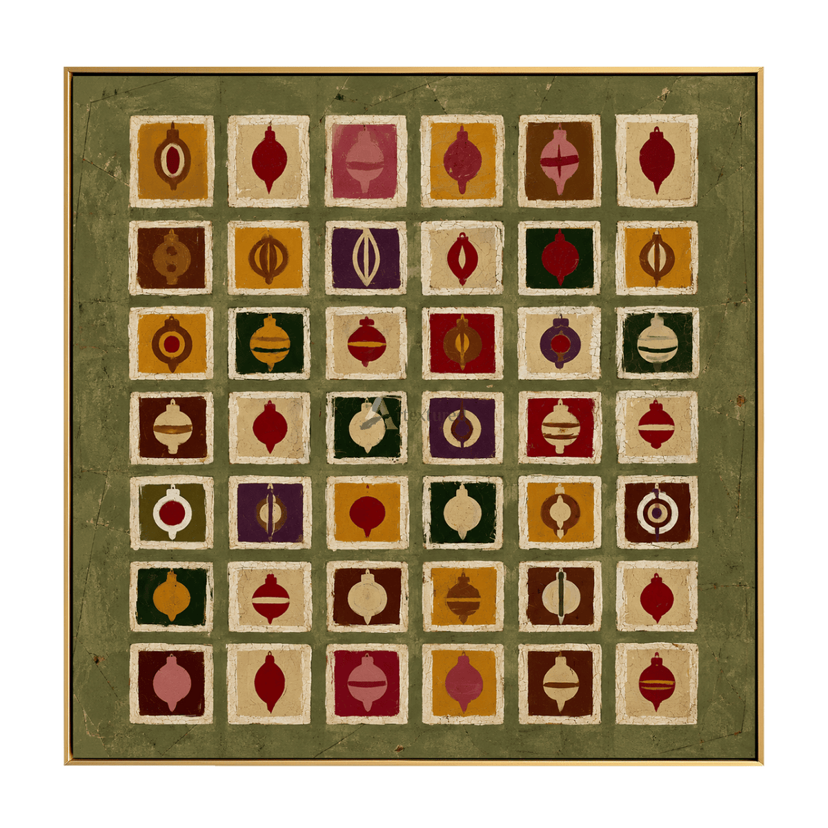 Retro Christmas Ornament Wall Art – Holiday Keepsakes#CI260654