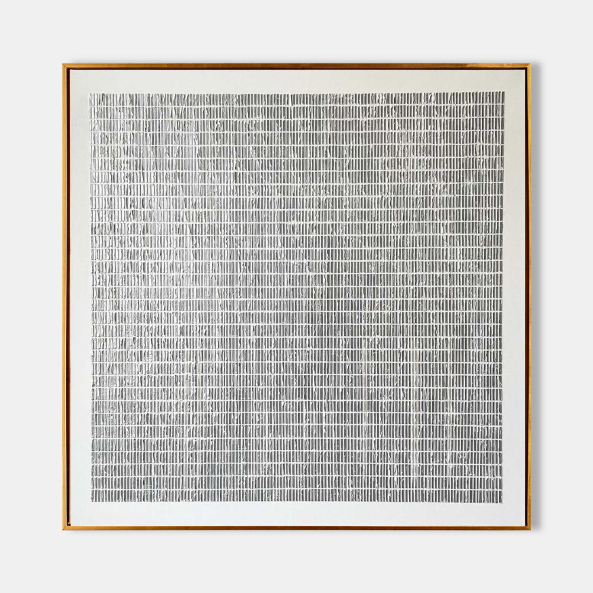 Tactile Minimalist Grid Textured Canvas Wall Art