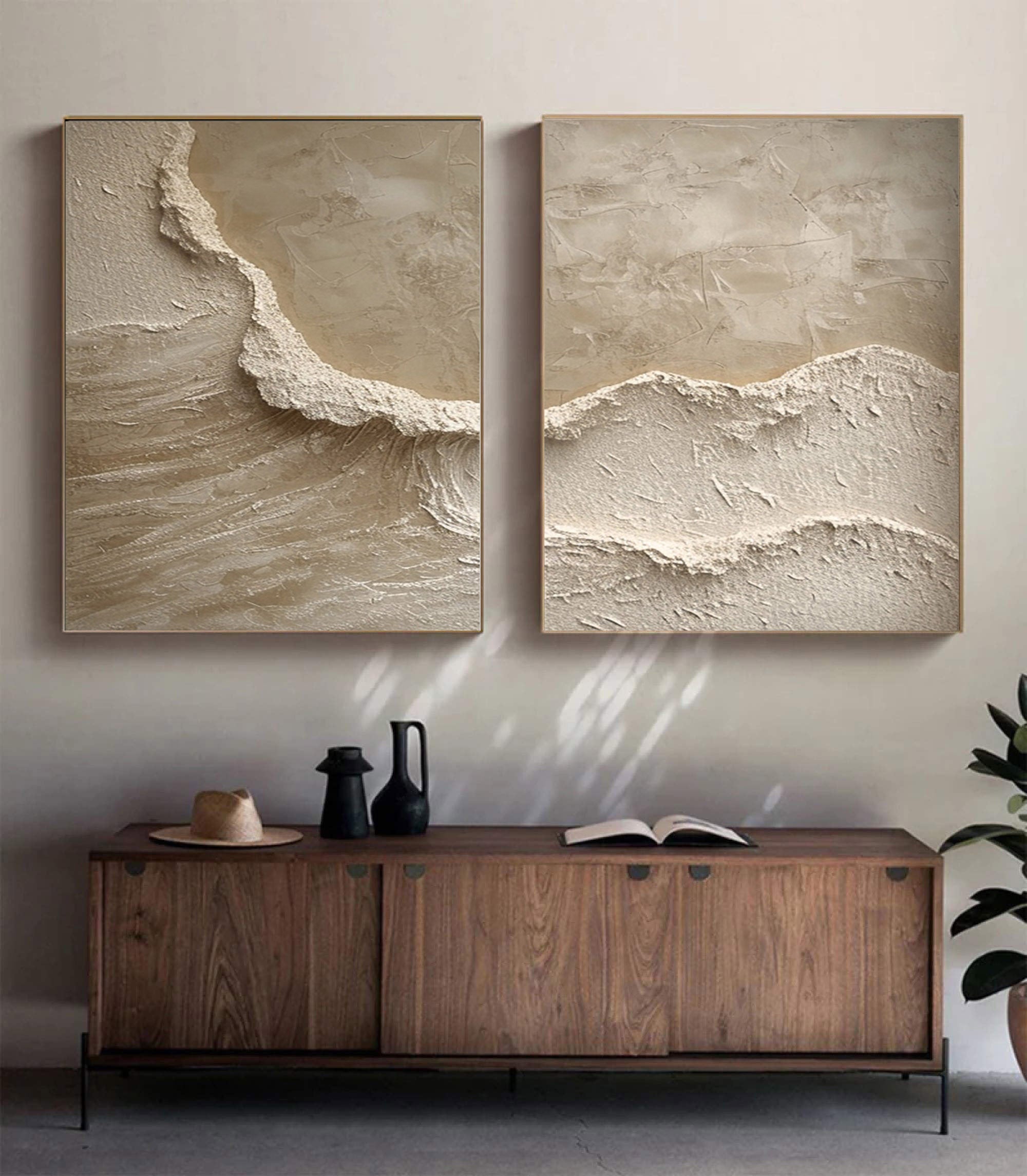 Coastal Textures Painting Set Of 2