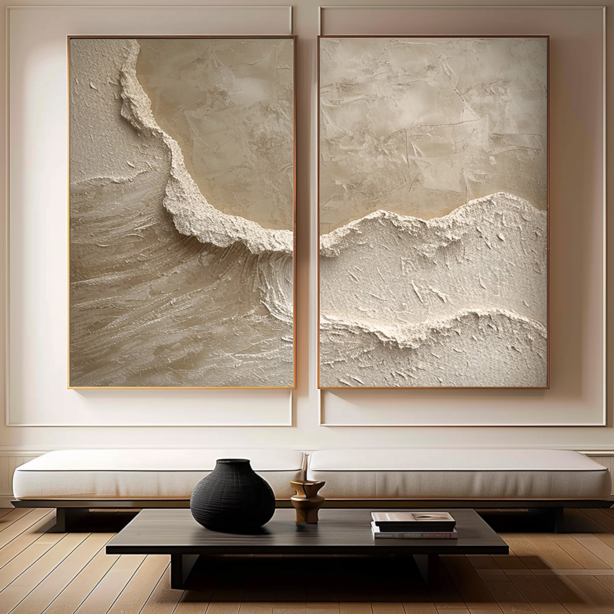 Coastal Textures Painting Set Of 2