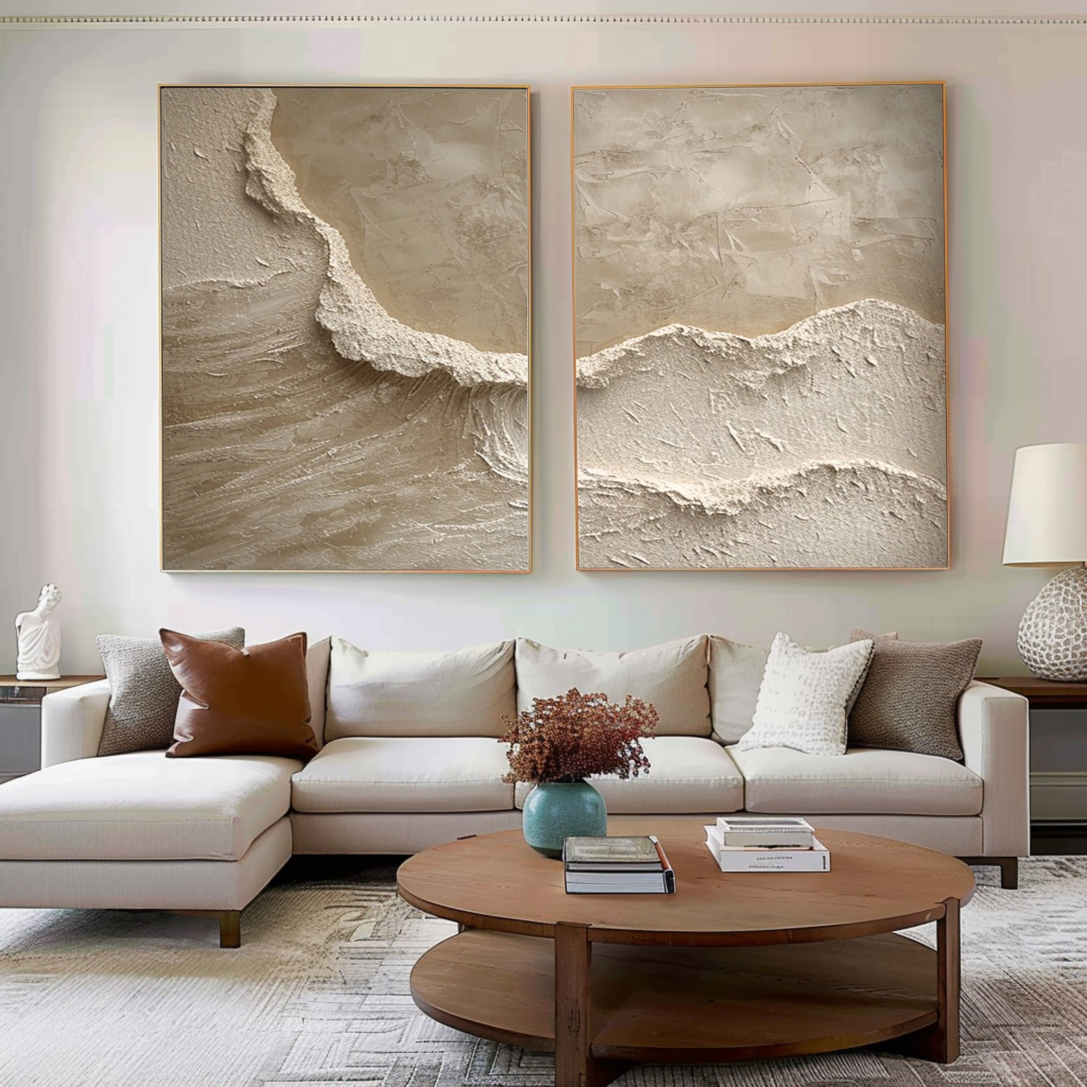 Coastal Textures Painting Set Of 2