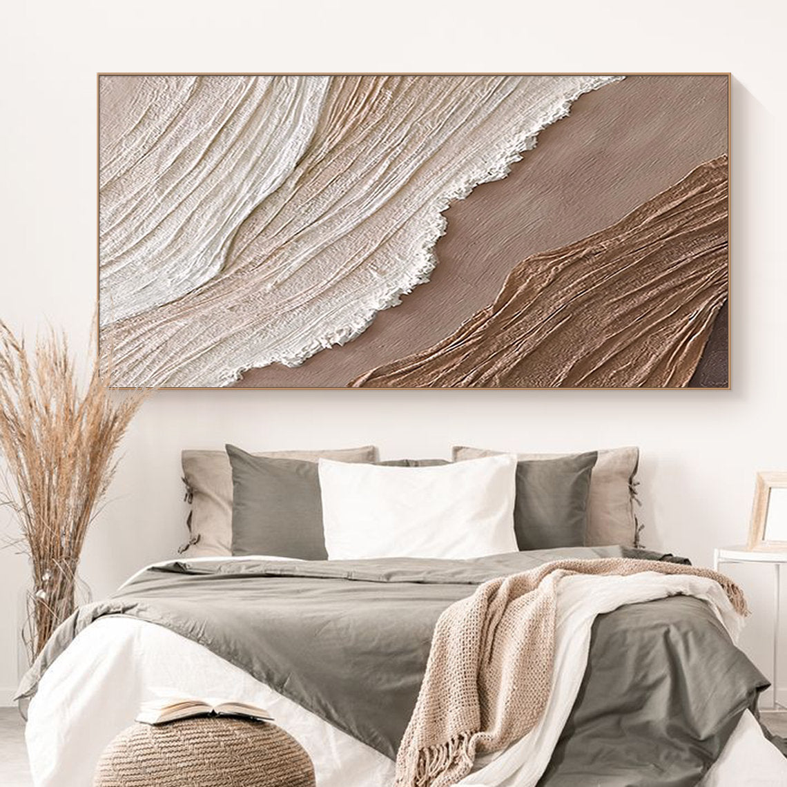 Beige & Brown Minimalist Painting