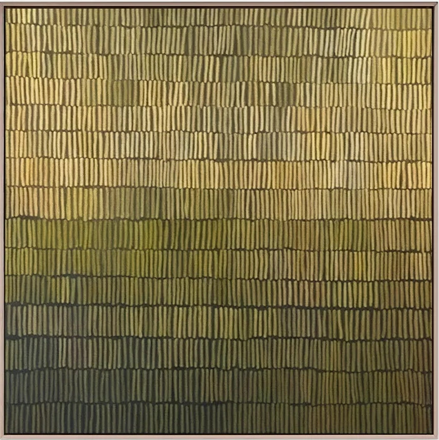 Golden Rhythm – Minimalist Textured Line Abstract Oil Painting Wall Art
