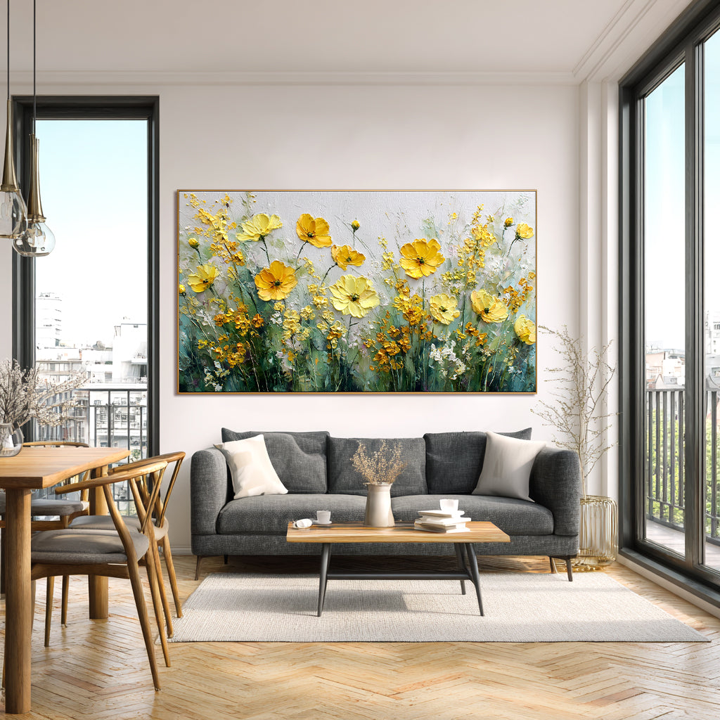 Golden Meadow – 3D Textured Hand-Painted Oil Painting#AB522001