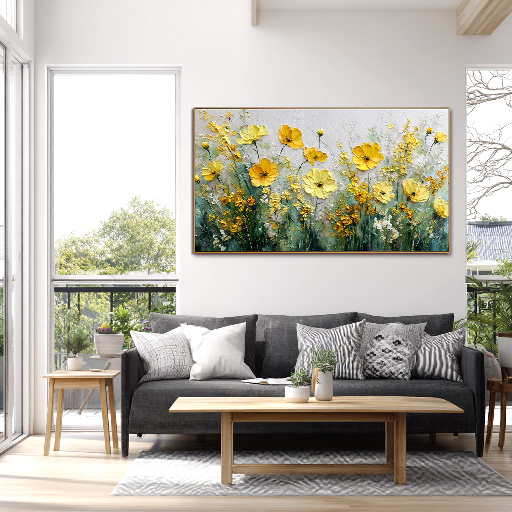 Golden Meadow – 3D Textured Hand-Painted Oil Painting#AB522001