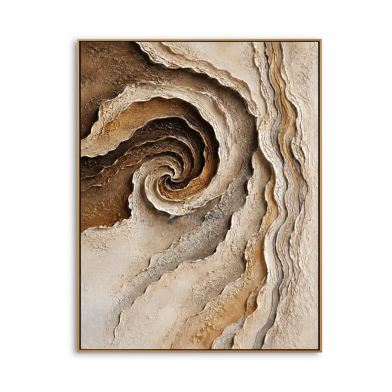 Neutral Swirl Textured Abstract Wall Art#LL20260026