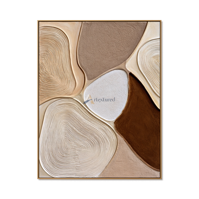 Neutral Textured Wall Art – Organic Modern Abstract Canvas Painting#LL20260033