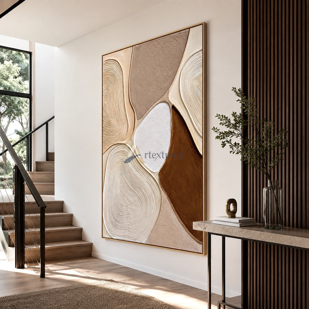 Neutral Textured Wall Art – Organic Modern Abstract Canvas Painting#LL20260033