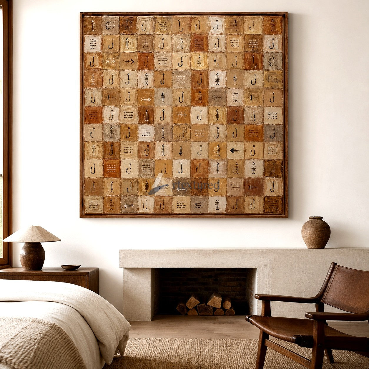 Abstract Textured Wall Art – Neutral Modern Canvas Painting#LL20260042