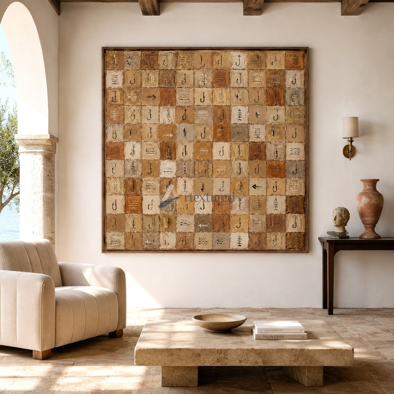 Abstract Textured Wall Art – Neutral Modern Canvas Painting#LL20260042