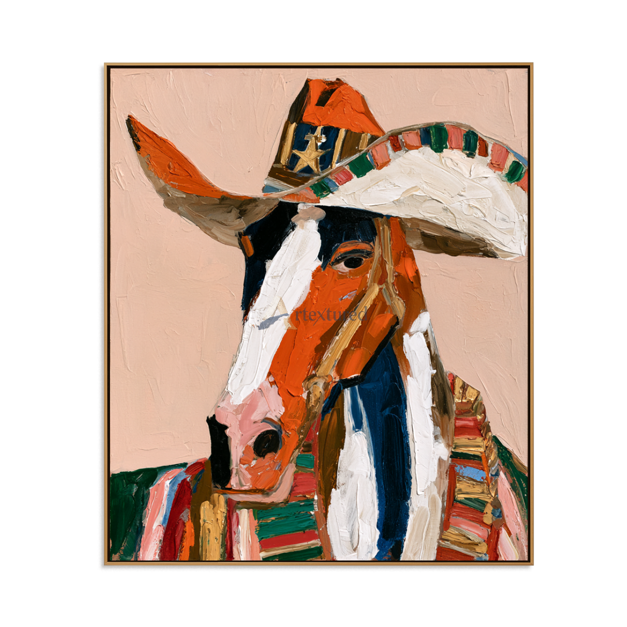 Fiesta Horse – Colorful Mexican Equestrian Painting#LL20260049
