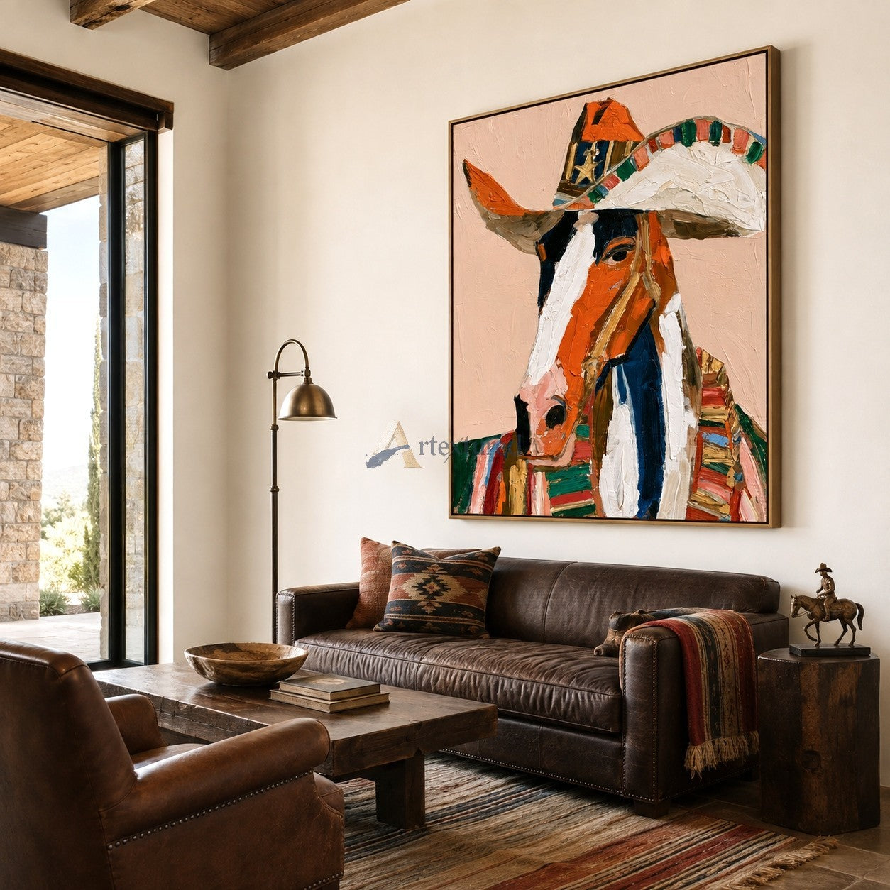 Fiesta Horse – Colorful Mexican Equestrian Painting#LL20260049
