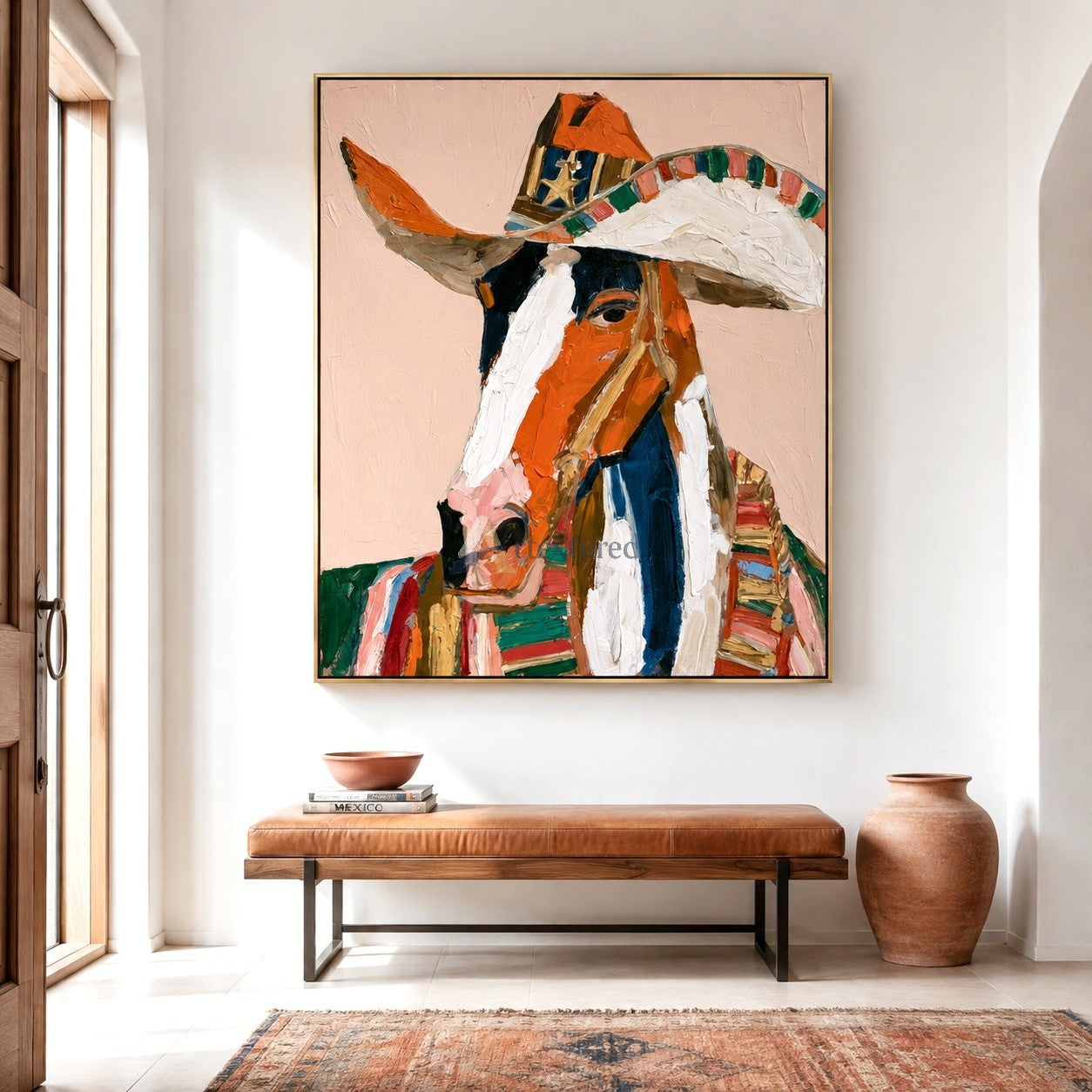 Fiesta Horse – Colorful Mexican Equestrian Painting#LL20260049