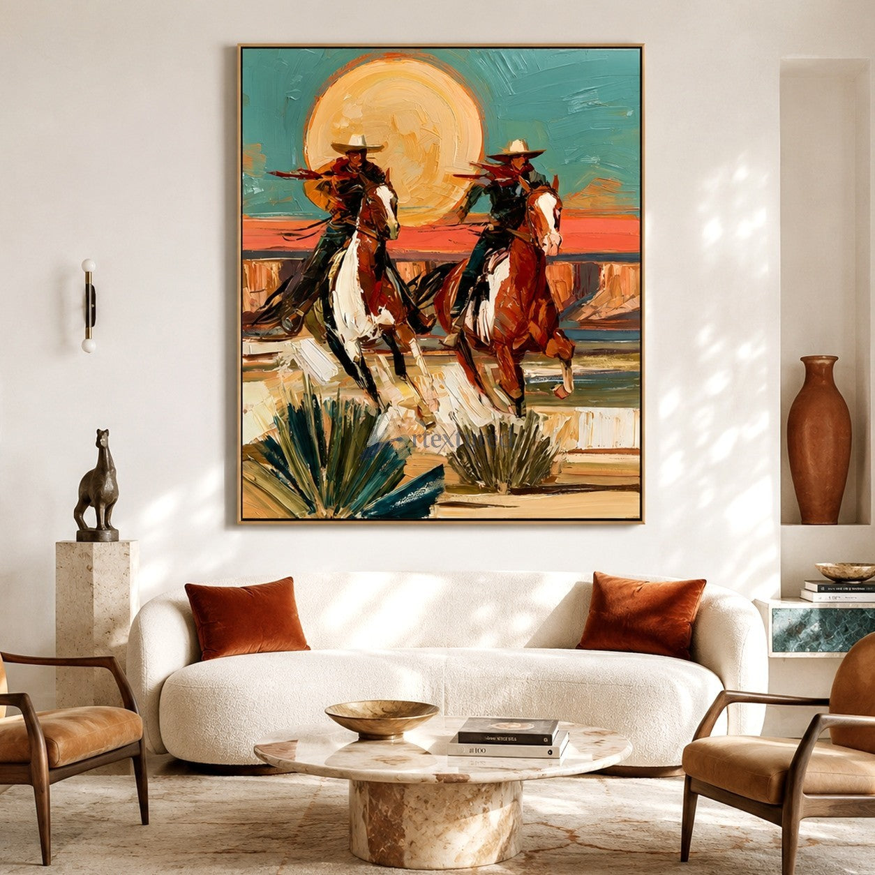 Sun Chasers – Western Cowboy Riders Painting#LL20260052