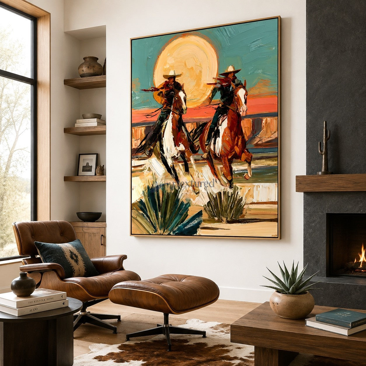 Sun Chasers – Western Cowboy Riders Painting#LL20260052